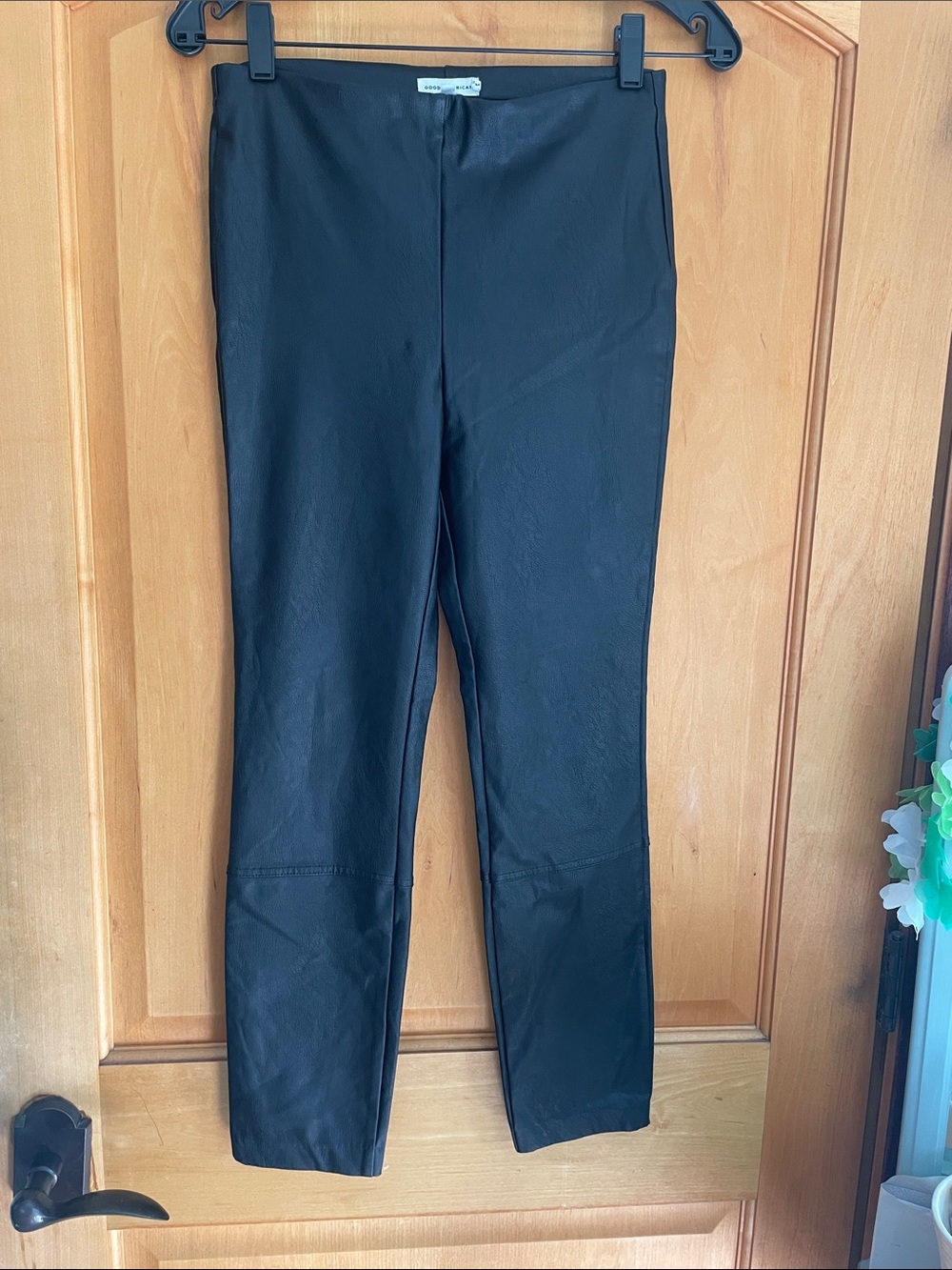 Good American Faux Leather Pants Leggings Size 2